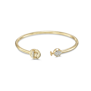 Armenian Initial Bangle Gold