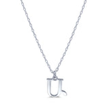 Armenian Initial Necklace Silver