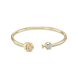 Armenian Initial Bangle Gold