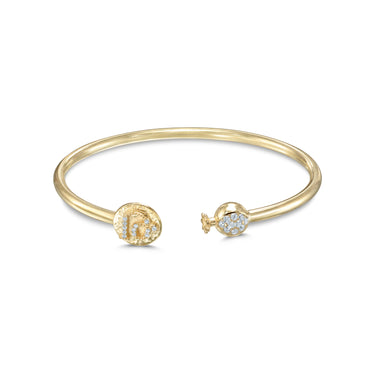 Armenian Initial Bangle Gold
