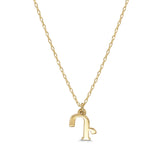 Armenian Initial Necklace Gold