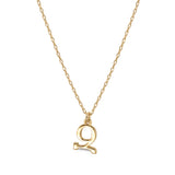 Armenian Initial Necklace Gold