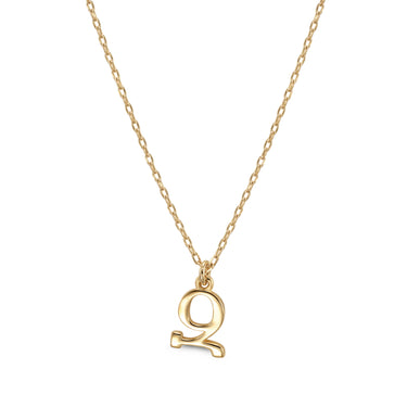 Armenian Initial Necklace Gold