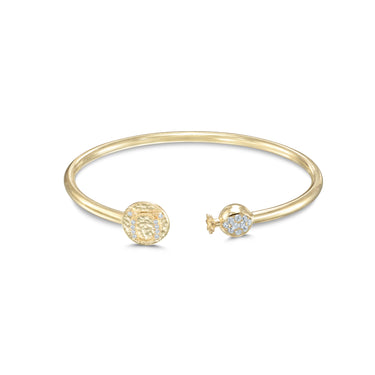 Armenian Initial Bangle Gold