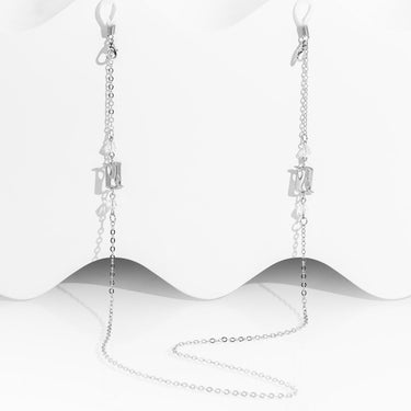 Letter A Silver Eye Glass-Mask chain