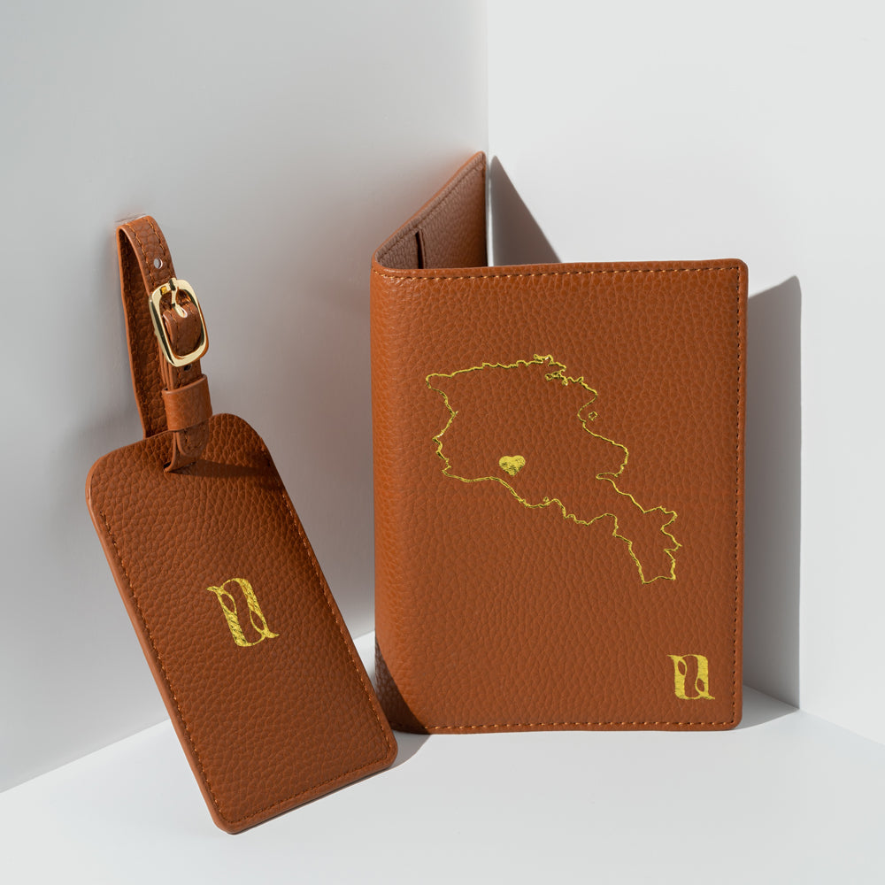 Love Armenia Passport Holder & Luggage Tag Travel gift Set