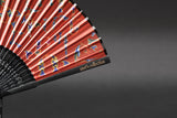 Armenian Alphabet Red Hand Fan
