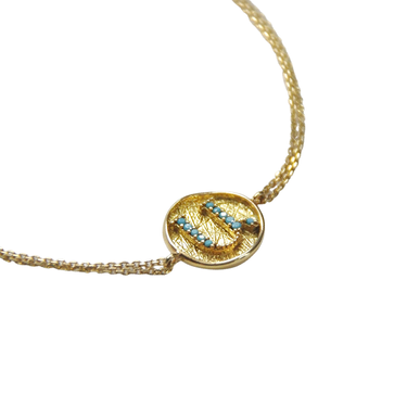 Round Initial Bracelet