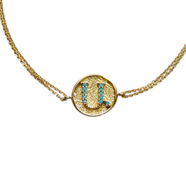 Round Initial Bracelet