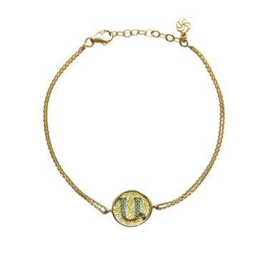 Round Initial Bracelet