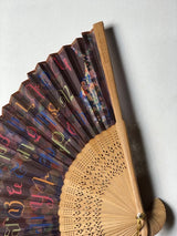 Armenian Alphabet & Dancers Hand Fan