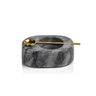 Marble Salt and Pepper Bowl w/ Gold Spoon