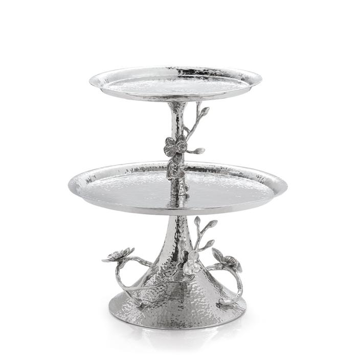 White Orchid 2-Tier Etagere