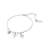 Trinity- Heart, Cross, Anchor Bracelet
