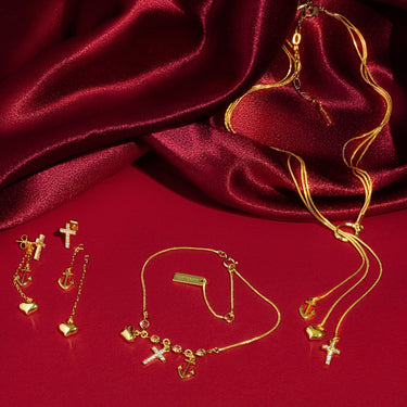 Trinity- Heart, Cross, Anchor Bracelet